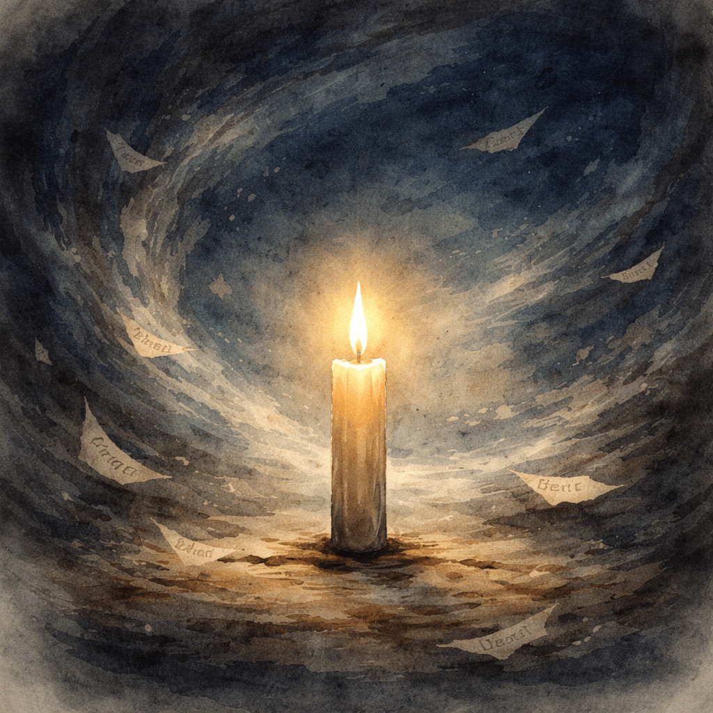 A candle in a storm - representing antisemitism