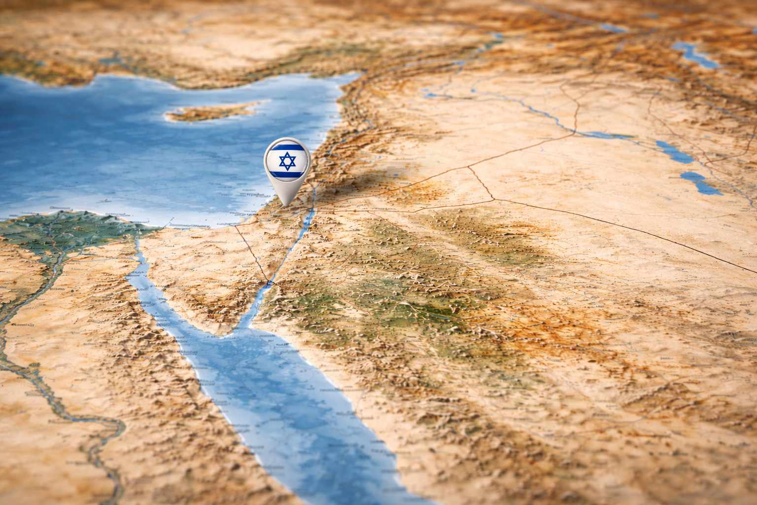 Israel at the heart of the middle east region